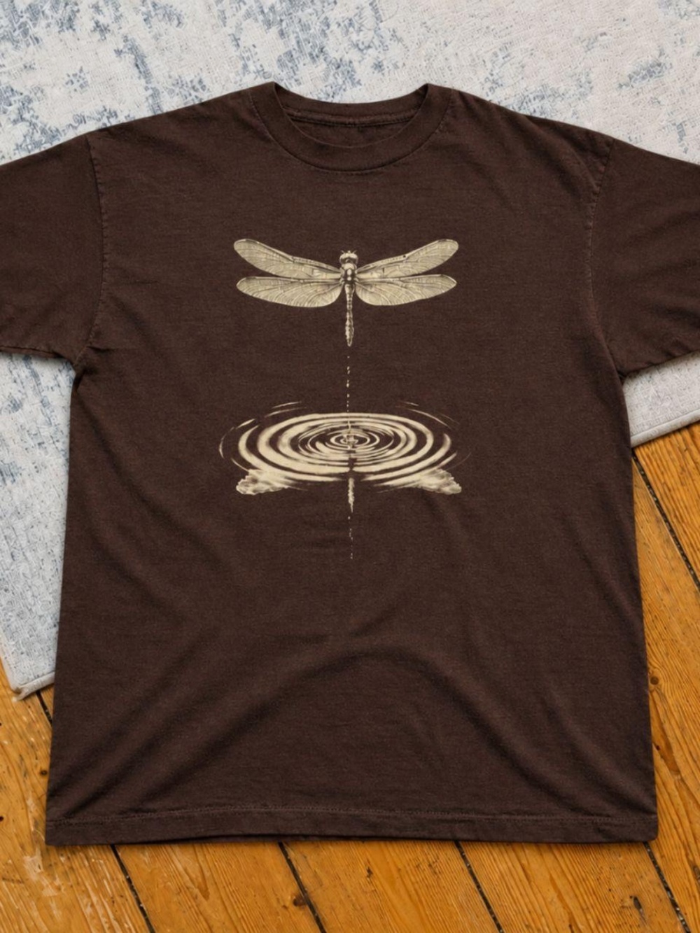 Dark Chocolate Dragonfly Graphic T-Shirt